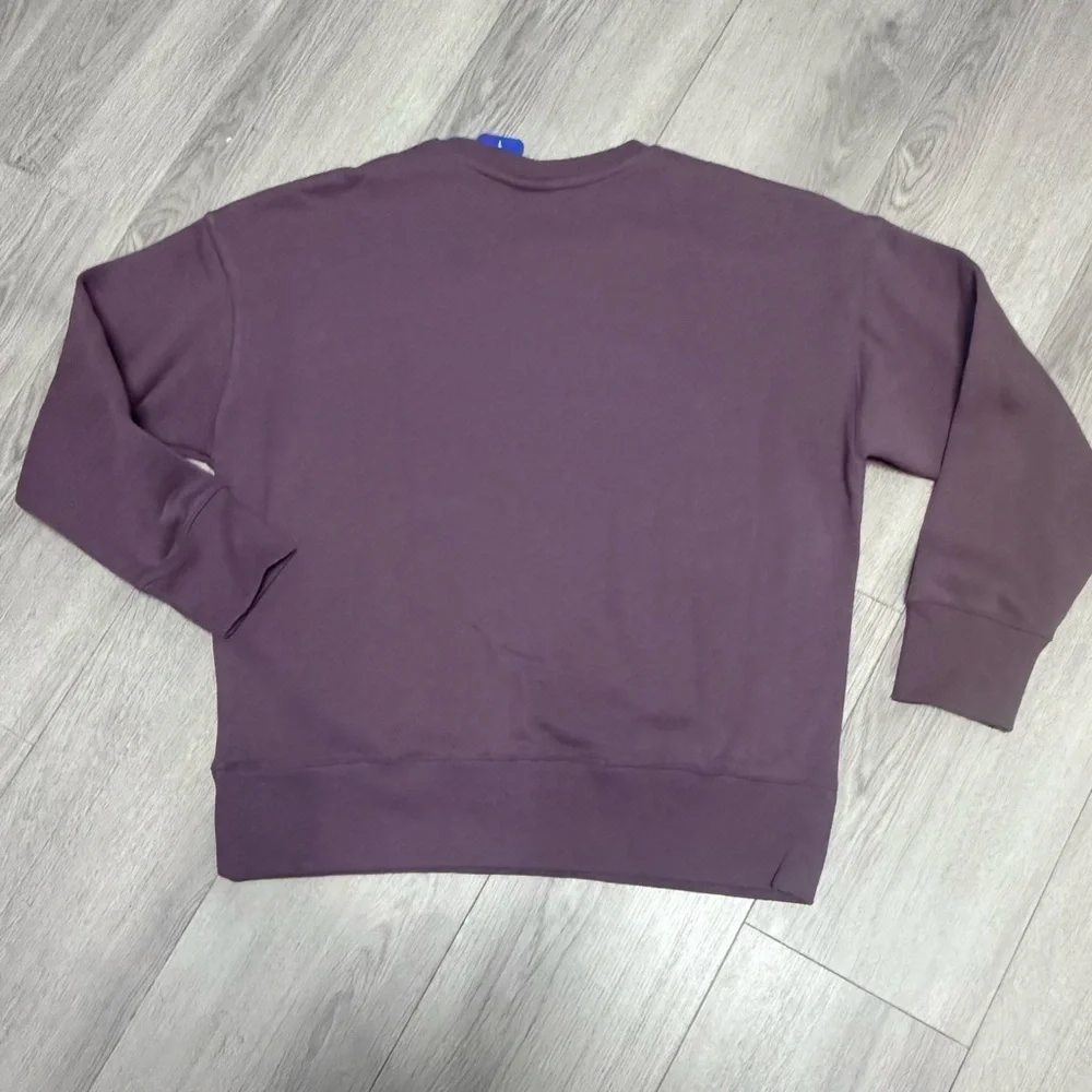 FILA Plum Crewneck Pullover with Embroidered Logo
